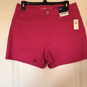 Old Navy Hot Pink High-Rise Jean Shorts